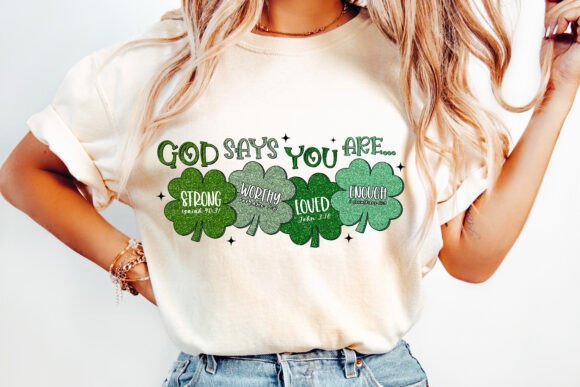 Christian St Patricks Day Shamrock PNG for T-Shirt Designs