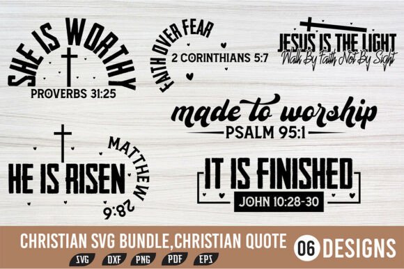 Christian SVG Bundle for T-Shirt Designs