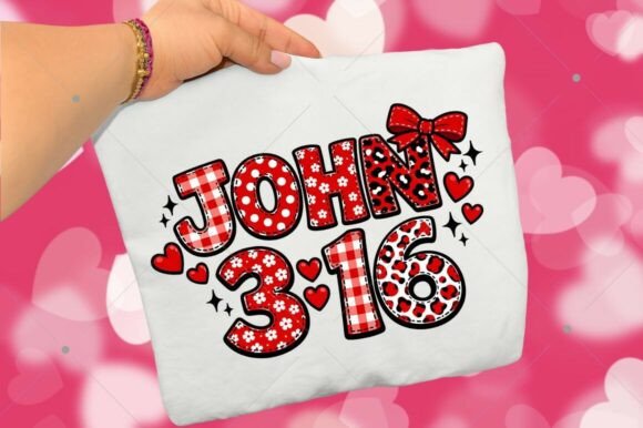 Christian Valentine PNG, John 3 16 PNG T-Shirt Designs