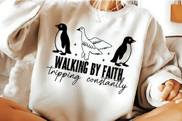 Christian Walking by Faith Tripping Tee