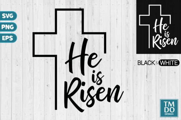 He is Risen Svg, Christian Easter Svg PNG