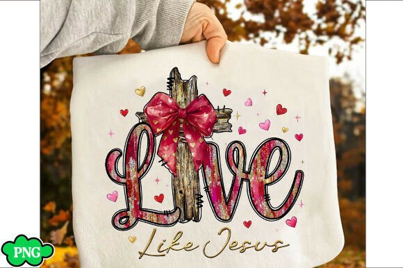 Love Like Jesus Coquette Png, Pink