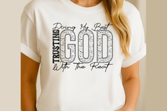 Trusting God SVG, Christian Quotes PNG