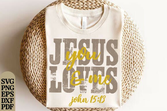 Vintage Jesus Loves You Christian SVG