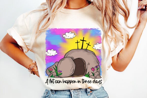 Watercolor Christian Easter PNG for T-Shirt Designs